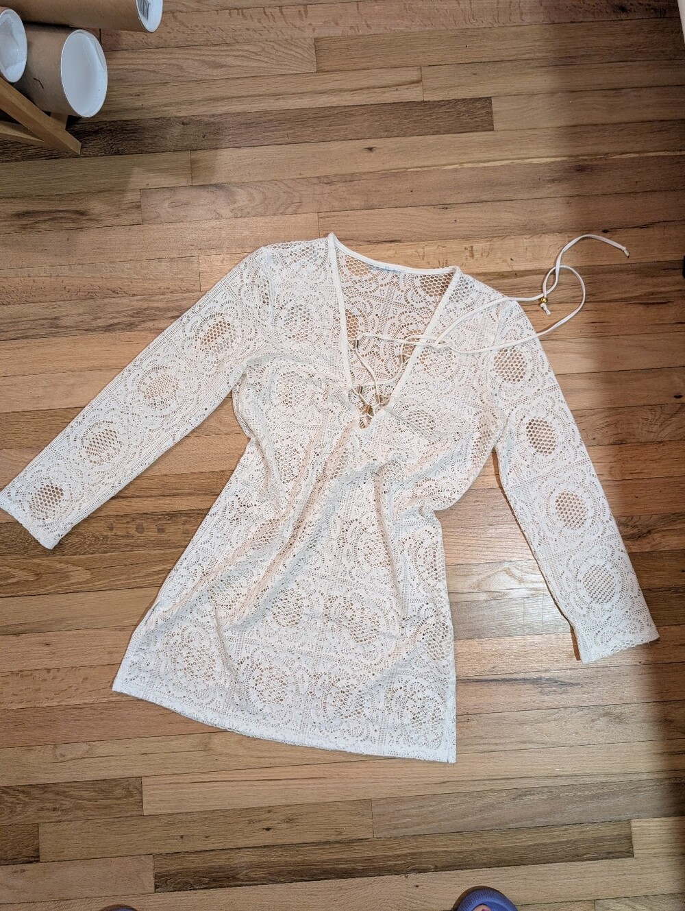 Beach Cover Up  V-Neck